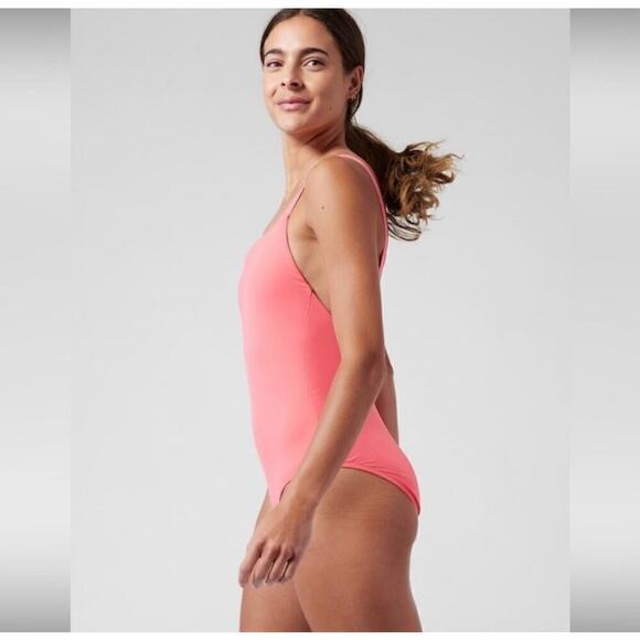 Athleta pink hermosa one piece swimsuit large nwt - Picture 3 of 13
